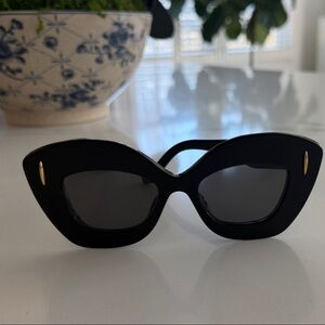 LOEWE Anagram 53MM Cat-Eye Sunglasses Black Smoke